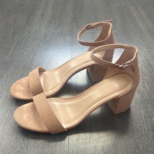 Target Nude Taupe Michaela Heeled Sandals 8.5